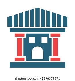 Museum Vector Glyph Two Color Icons For Personal And Commercial Use.
