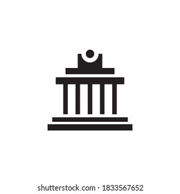 museum vector icon design template