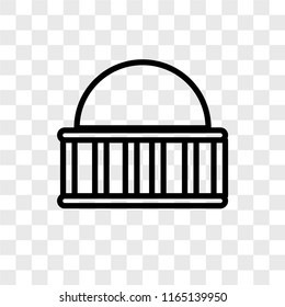 Museum vector icon isolated on transparent background, Museum logo concept
