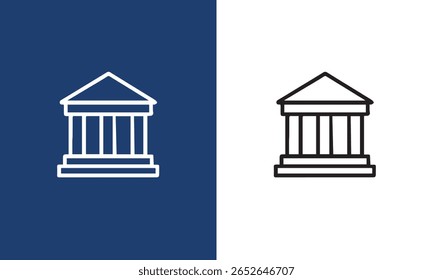 Conjunto de iconos de Vector de museo en negro