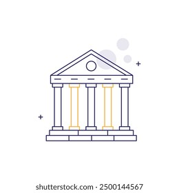 Icono de Ilustración vectorial del museo