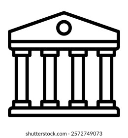 Museum Vector Line Icon Design