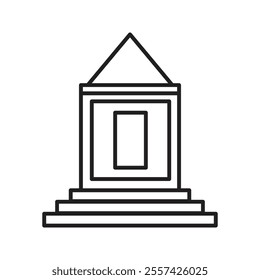 Museum vector linear icons ,monument icon