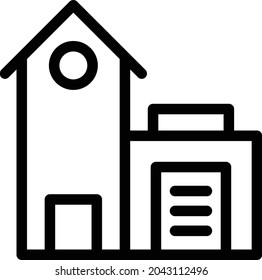 museum vector thin line icon