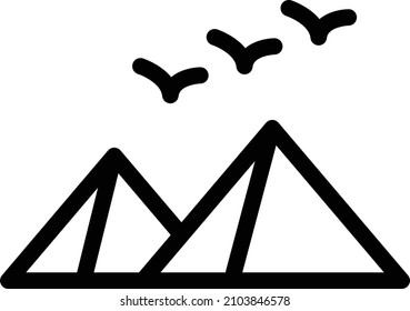 museum vector thin line icon