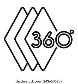Museum virtual tour icon outline vector. Control digital art. Open estate house