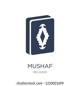 Mushaf icon. Trendy flat vector Mushaf icon on white background from Religion collection, vector illustration can be use for web and mobile, eps10