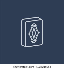 Mushaf icon. Trendy flat vector line Mushaf icon on dark blue background from Religion  collection. 
