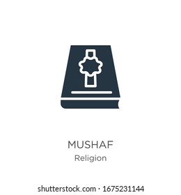 Mushaf icon vector. Trendy flat mushaf icon from religion collection isolated on white background. Vector illustration can be used for web and mobile graphic design, logo, eps10