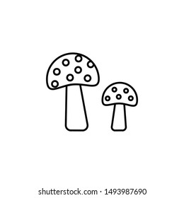 Mushroom, addiction icon. Element of addictions icon