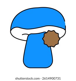 mushroom allergy line icon vector. mushroom allergy sign. isolated symbol illustration