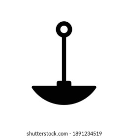 mushroom anchor vector on white background