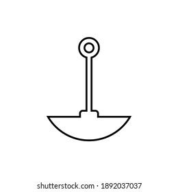 vector de anclaje de hongos sobre fondo blanco