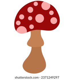 Mushroom autumn element. Vector illustration with autumn theme.