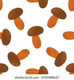 mushroom autumn forest pick color pattern background vector illustration