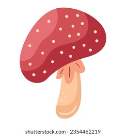 mushroom autumn icon isolated illustration