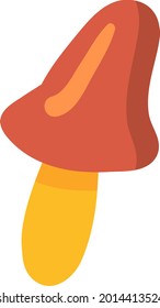 Mushroom autumn natural freshness nutrition vector. Season fresh raw and ripe vitamin vegetable. Forest harvest diet organic vegetarian gourmet nourishment flat cartoon illustration