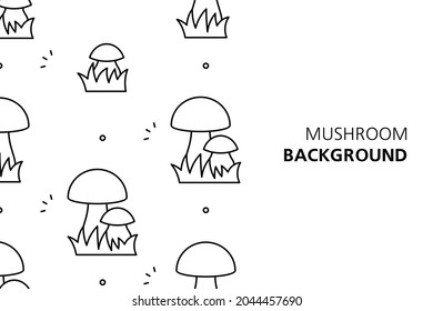 Mushroom background. Icon design. Template elements. isolated on white background