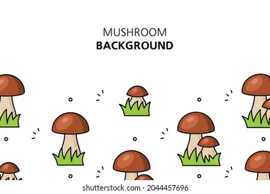 Mushroom background. Icon design. Template elements. isolated on white background