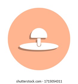 Mushroom badge icon. Simple glyph, flat vector of farm icons for ui and ux, website or mobile application