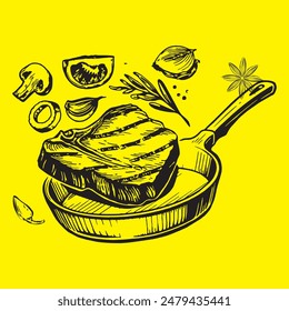 ILUSTRACIÓN DE ARTE VECTORIAL DE CARNE DE SETA