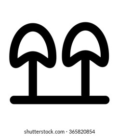 Mushroom Bold Line Vector Icon