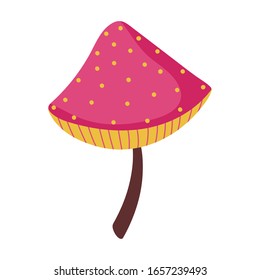 mushroom botanical nature organic icon design vector illustration