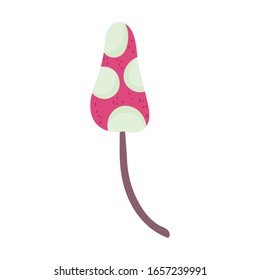 mushroom botanical nature organic icon design vector illustration