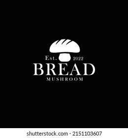 mushroom bread logo. vintage logo that can be used for a bakery or delicatessen