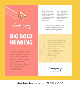 Mushroom Business Company Poster Template. with place for text and images. vector background