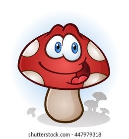 Mushroom Cartoon Character