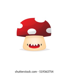 Mushroom cartoon character vector