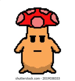 Mushroom Cartoon Character Vector Illustration 