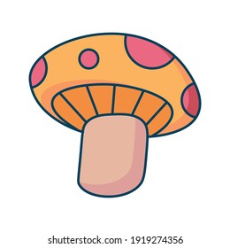 mushroom cartoon doodle hand drawn concept design vector art kawaii illustration