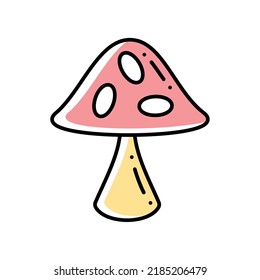 mushroom cartoon icon vector isolated
