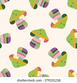 mushroom cartoon , cartoon seamless pattern background