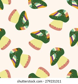 mushroom cartoon , cartoon seamless pattern background