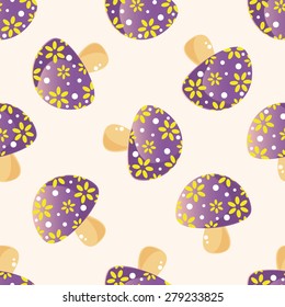 mushroom cartoon , cartoon seamless pattern background