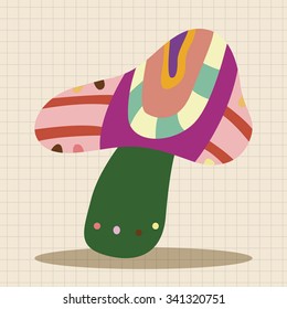 mushroom cartoon theme elements vector, eps