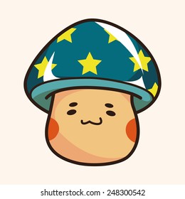 mushroom cartoon theme elements vector,eps