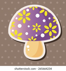 mushroom cartoon theme elements vector,eps