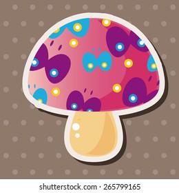mushroom cartoon theme elements vector,eps