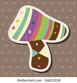 mushroom cartoon theme elements vector,eps