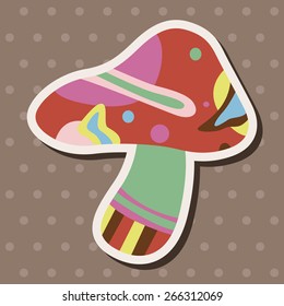 mushroom cartoon theme elements vector,eps