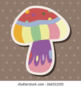 mushroom cartoon theme elements vector,eps