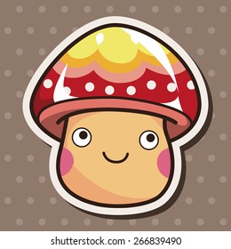 mushroom cartoon theme elements vector,eps