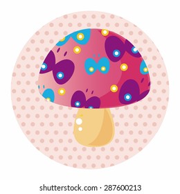 mushroom cartoon theme elements vector,eps