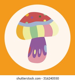 mushroom cartoon theme elements vector,eps