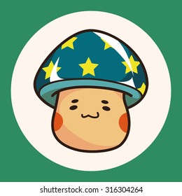 mushroom cartoon theme elements vector,eps