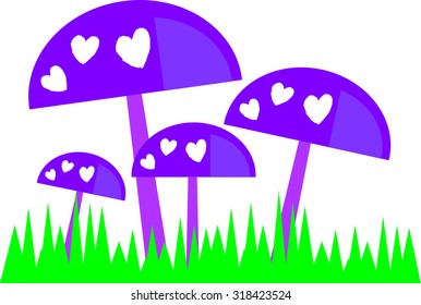 mushroom cartoon theme elements vector,eps